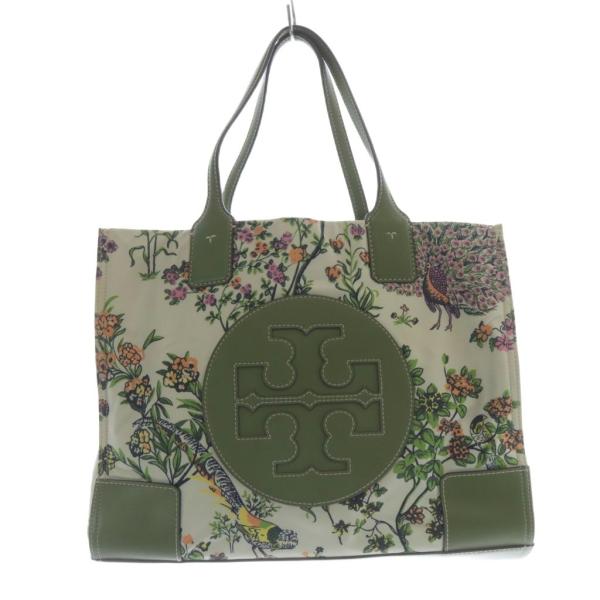 TORY BURCH（トリーバーチ） 花柄 レザー切替 トートバッグ