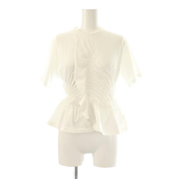 【中古】セシリーバンセン Cecilie Bahnsen 25SS Ace Top カットソー Tシャツ ギャザー XS 白 ホワイト 4110900543 セシリーバンセン Cecilie Bahnsen 25SS Ace Top カットソー Tシャツ