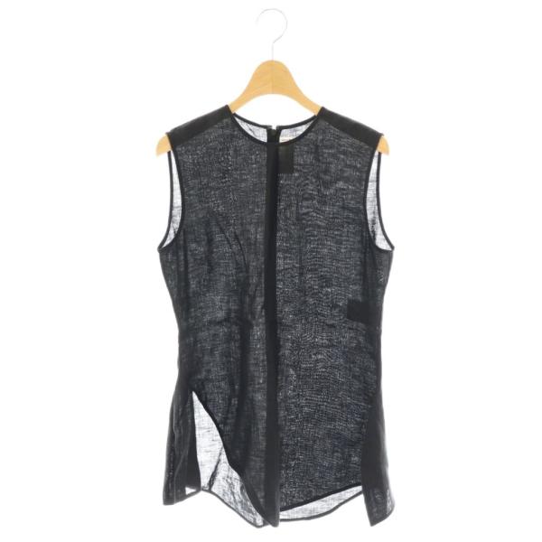 【中古】ナゴンスタンス nagonstans 25SS curve crew pullover プルオーバー カットソー ノースリーブ M ブラック /HK ナゴンスタンス nagonstans 25SS curve crew pullover プルオーバー