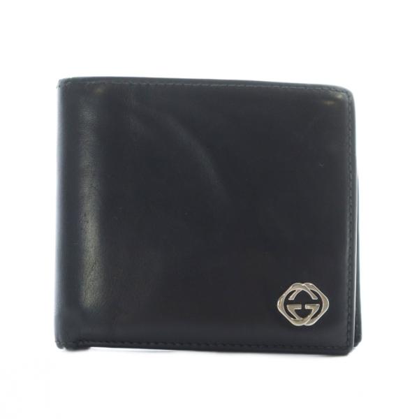 q30　グッチ　二つ折り財布　インターロッキング　ブラック GUCCI 「GUCCI」 インターロッキングG 二つ折り 財布 - ブラック