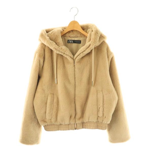 ZARA ザラ　ファーブルゾン ZARA フェイクファージャケット 2022AW ブルー 完売品 - メルカリ