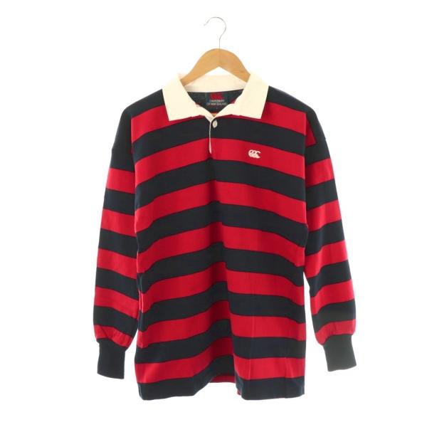 ✨Canterbury カンタベリー 長袖 ボーダー ラガーシャツ M✨ カンタベリー ラガーシャツ 長袖 canterbury ポロシャツ