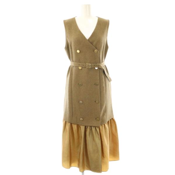 【未使用】Diagram ダイアグラム カルゼコンビジレワンピース キャメル ダイアグラム グレースコンチネンタル 24AW カルゼコンビジレ