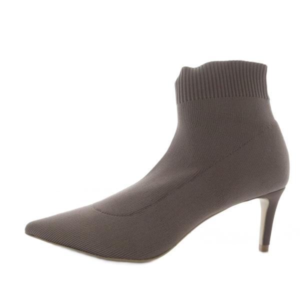 【中古】未使用品 トニービアンコ TONY BIANCO GWEN SOCKSブーツ ショート ハイヒール ポインテッドトゥ 7 ベージュ 未使用品 トニービアンコ TONY BIANCO GWEN SOCKSブーツ ショート