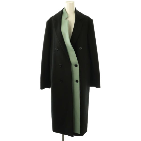 【極美品】トーマスマグパイ　ロングコート　ステンカラーコート　総柄　カーキ トーマスマグパイ THOMASMAGPIE レイヤード風チェスターコート