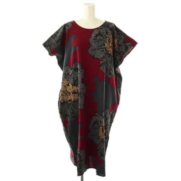 ソウソウ SOU 長方形衣 坂尾織物 花柄 貫頭衣 ワンピース マルチカラー