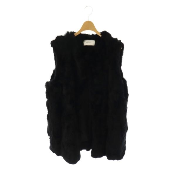 ユナイテッドアローズ　 アストラット　リアルファーベスト　ブラック　レッキス ユナイテッドアローズ アストラット リアルファーベスト ブラック