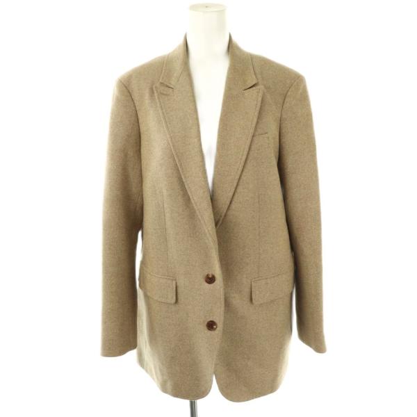 【中古】ミューズ ドゥーズィエム クラス Nep Tweed ジャケット テーラード シルク混 38 ベージュ レディース ミューズ ドゥーズィエム クラス MUSE de Deuxieme Classe Nep Tweed