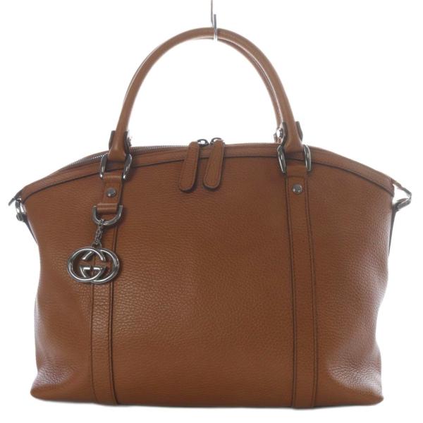 【中古】グッチ GUCCI インターロッキングG ハンドバッグ レザー ブラウン 341503 /YO17 ■OH レディース GUCCI（グッチ） インターロッキングG ハンドバッグ レザー ブラウン