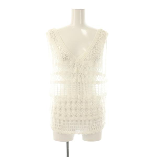 【中古】6 ROKU BEAUTY&YOUTH B&Y ロク ビューティーアンドユース 25SS C/P カギバリ ニットベスト 前開き F 黒 6 ROKU BEAUTY&YOUTH B&Y ロク ビューティーアンドユース 25SS C/P