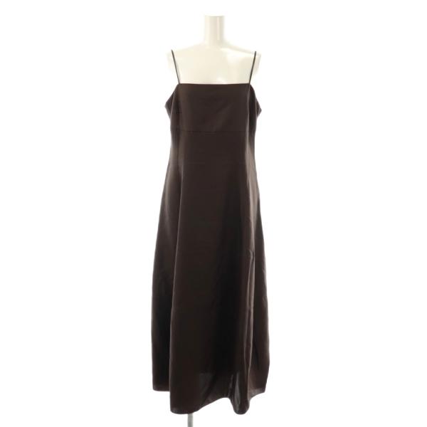 【中古】セオリー Theory 25AW Mod Silk Twill Parachute Dress ワンピース マキシ ロング キャミソール 4 茶 theory（セオリー） Theory 25AW Mod Silk Twill Parachute Dress