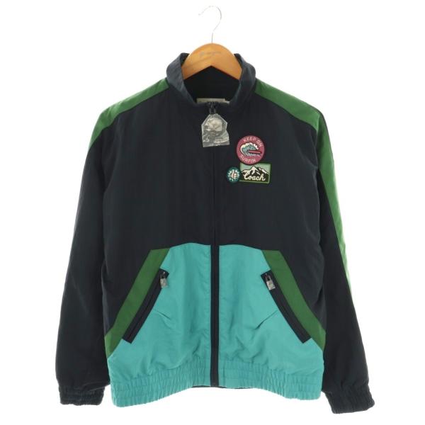 【中古】未使用品 コーチ ×ディズニー サーフ ミッキーマウス トラック ジャケット ワッペン S 紺 水色 緑 1545 COACH（コーチ） 未使用品 ×ディズニー サーフ ミッキーマウス
