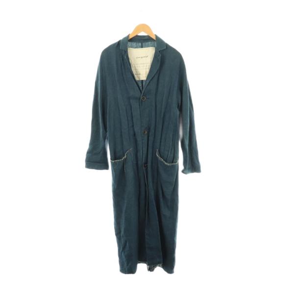 【中古】トゥーグッド toogood THE FISHMONGER 002 リネン コート デニム 1 ネイビー /CX ■OS ■SH メンズ トゥーグッド toogood THE FISHMONGER 002 リネン コート デニム 1