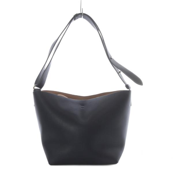 【中古】アンドミューク &MyuQ CARNA トートバッグ ショルダーバッグ フェイクレザー インナーポーチ付き ブラック vectorpremium_170-402510060090