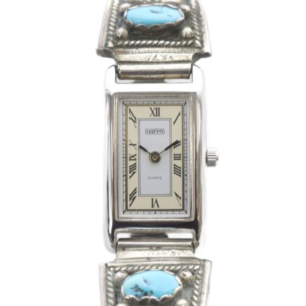中古品【インディアンジュエリー】時計☆ ジャンク品 ハルポ HARPO インディアンジュエリー ターコイズ クォーツ