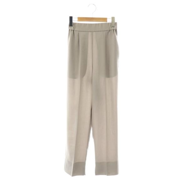 YORI ヨリ　サラサラハンサムパンツ　ライトグレー　36 ヨリ yori 23SS サラサラハンサムパンツイージー タック 34 グレー /DF