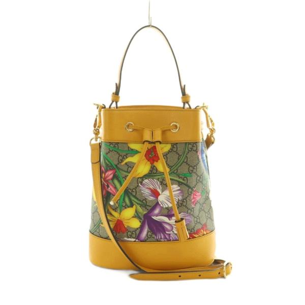 【中古】グッチ オフィディア スモール バスケットバッグ 2WAY ハンドバッグ ショルダーバッグ イエロー 550621 GUCCI（グッチ） オフィディア スモール バスケットバッグ 2WAY