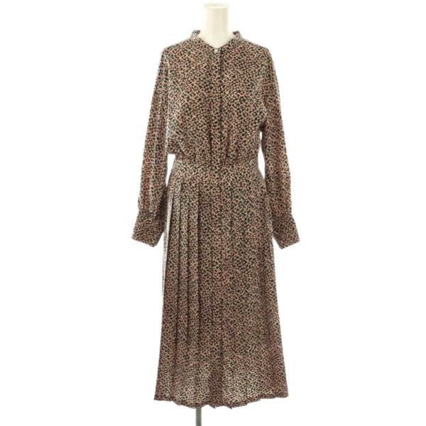 トゥモローランド　ボールジィ　スクエアメッシュプリントプリーツシャツワンピース ボールジー BALLSEY トゥモローランド スクエアメッシュプリント