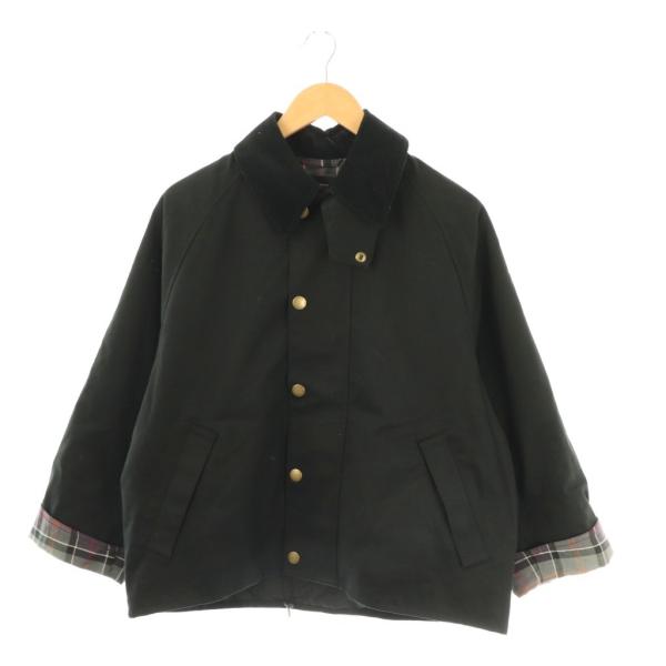 【中古】バブアー Barbour 25AW SNIDEL別注ジャケット TRANSPORT ブルゾン ステンカラー S 黒 ブラック /CX ■OS ■SH バブアー Barbour 25AW SNIDEL別注ジャケット TRANSPORT ブルゾン