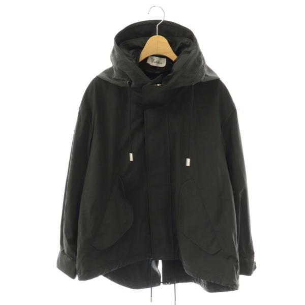 【中古】ザ リラクス 25SS Edition別注 ショートモッズコート ジップアップ フード 36 ブラック /DO ■OS ザ リラクス THE RERACS 25SS Edition別注 ショートモッズコート