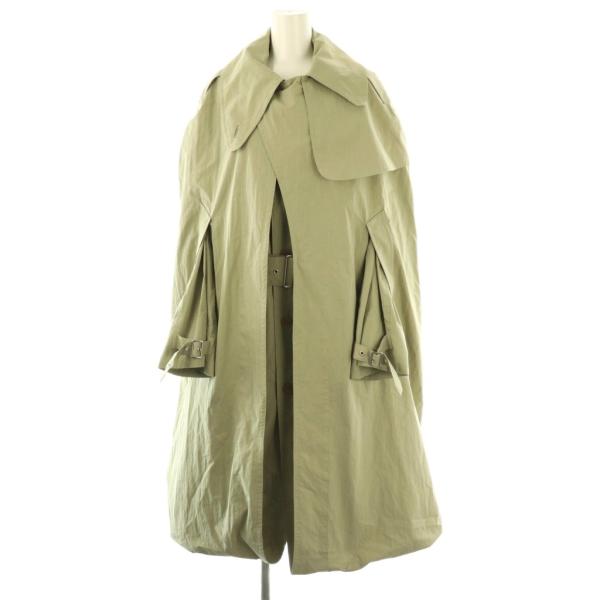 フミカ ウチダ FUMIKA_UCHIDA DOUBLE-BODY SOUTIEN-COLLAR CAPE コート スプリングコート 36 カーキ /DF ■OS ■SH レディース