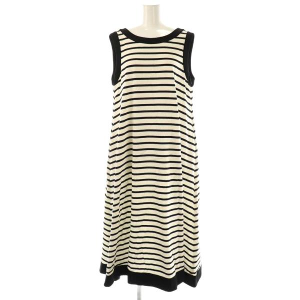 【中古】フォクシーニューヨーク 24年 44657 HARBOUR  ハーバー ボーダーワンピース ロング ノースリーブ 42 ホワイト フォクシーニューヨーク FOXEY NEW YORK 24年 44657 HARBOUR ハーバー