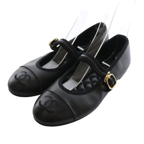 CHANEL シャネル メリージェーン フラットシューズ パンプス