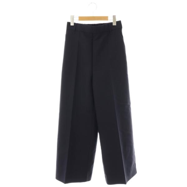 【中古】未使用品 ヨリ yori 24AW ギャババギーワイドパンツ ストレート センタープレス 38 ネイビー /CX ■OS 未使用品 ヨリ yori 24AW ギャババギーワイドパンツ ストレート