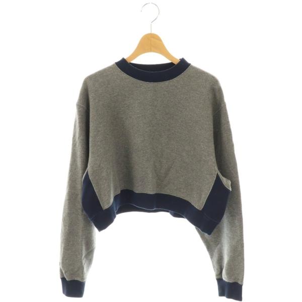 HYKE バイカラースウェット ハイク HYKE バイカラー クロップド スウェット トレーナー プル