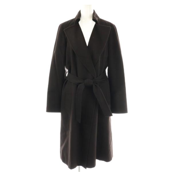 ダブルビー Wb カシミヤ ロングコート チェスター 38 黒 ブラック /AT