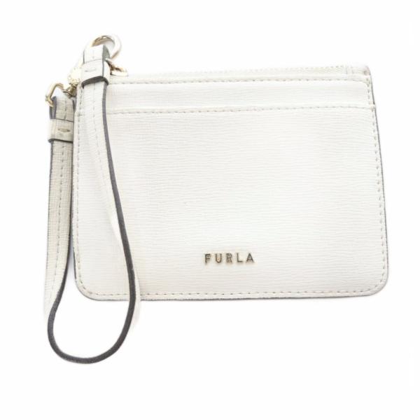 FURLA ホワイトレザー名刺入れ新品未使用 FURLA（フルラ） レザー カードケース ロゴ 白 ホワイト /SR