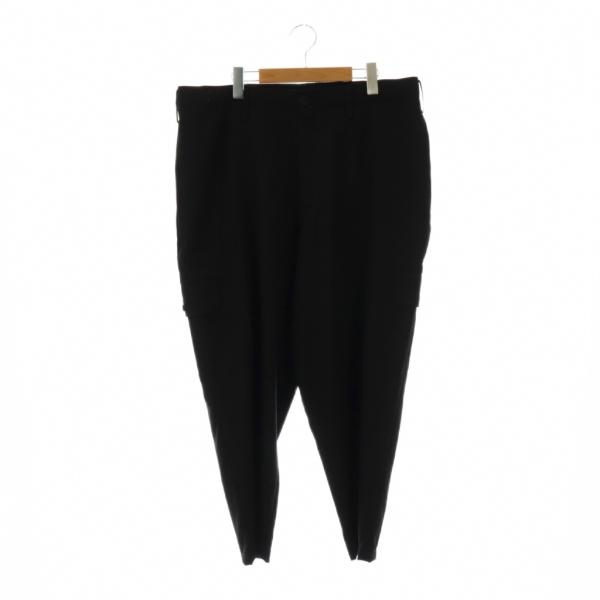 【中古】ワイズフォーメン 24AW SIDE TUCK CARGO POCKET PANTS パンツ カーゴ ジッパーフライ ウール 2 ブラック ワイズフォーメン 24AW SIDE TUCK CARGO POCKET PANTS パンツ カーゴ