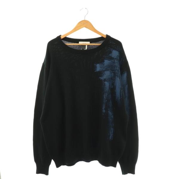 【中古】ファセッタズム FACETASM MRC-KN-U02 クルーネックニット セーター 00 ブラック ブルー /ES ■OS ■SH ファセッタズム FACETASM MRC-KN-U02 クルーネックニット セーター 00