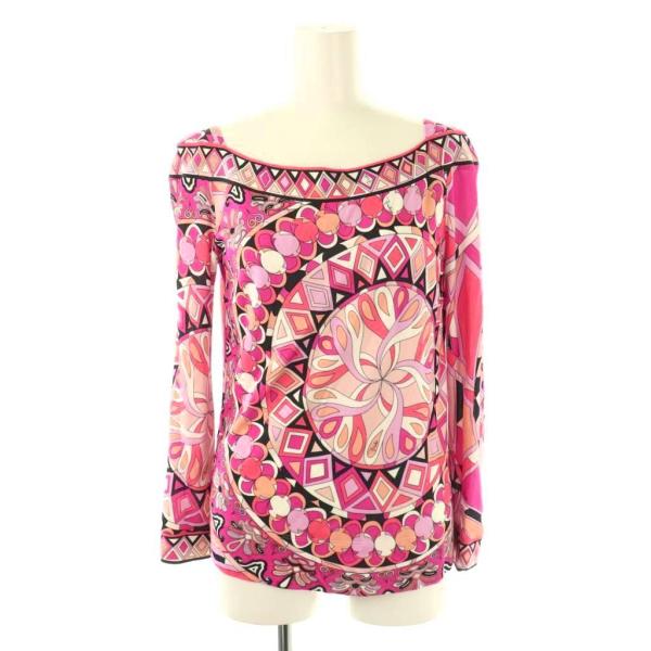 新品Emilio Pucci エミリオプッチ長袖 カットソー Sサイズ エミリオプッチ EMILIO PUCCI プッチ柄ロングスリーブトップス