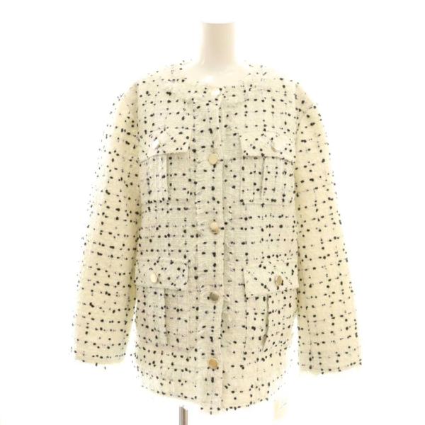 未使用品 リリーブラウン Lily Brown 25AW ノーカラー ツイード