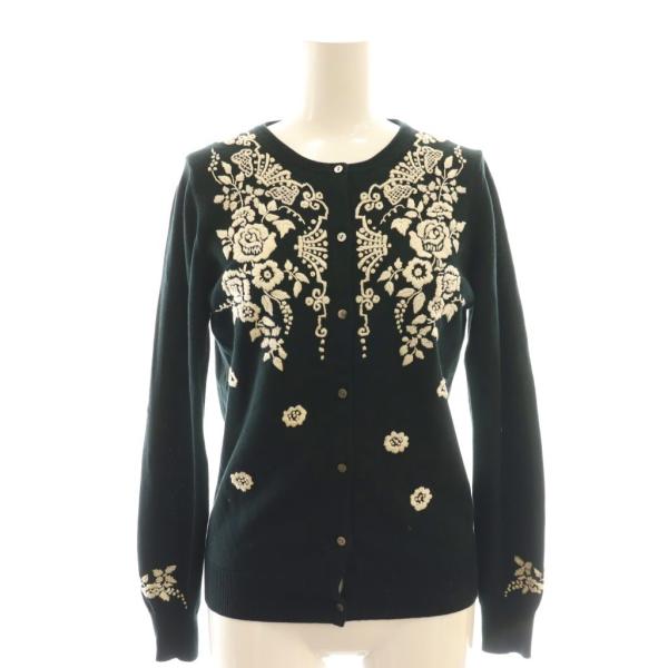 ケイタマルヤマ KEITA MARUYAMA フラワー刺繍ニットカーディガン 1