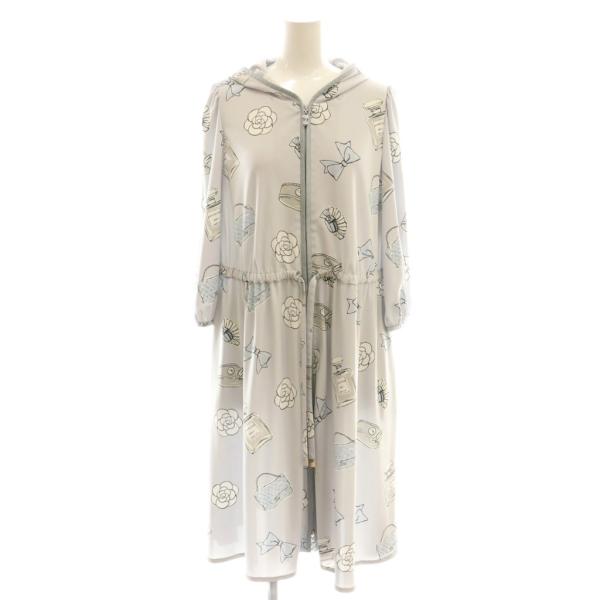 エムズグレイシー M'S GRACY フード付き アイコンプリント ジップ