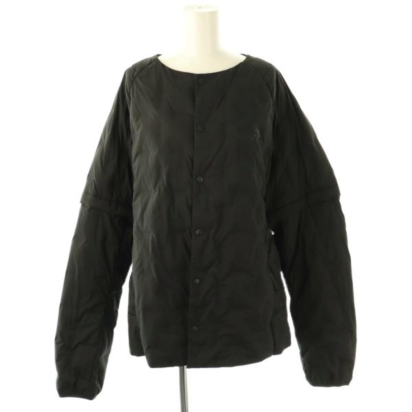 美品 キャロウェイ ダウンジャケット 袖取り外し可能 2way 黒 LL 大きい キャロウェイ CALLAWAY 接結ジャカード2WAYダウンブルゾン ダウン