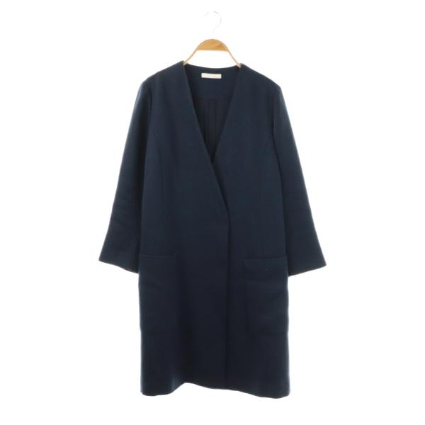 エポカ EPOCA バックスリットノーカラーコート 40 ネイビー /ES □OS