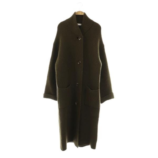 ZARA（ザラ） ニットコート アウター ロング S カーキ /NR □OS