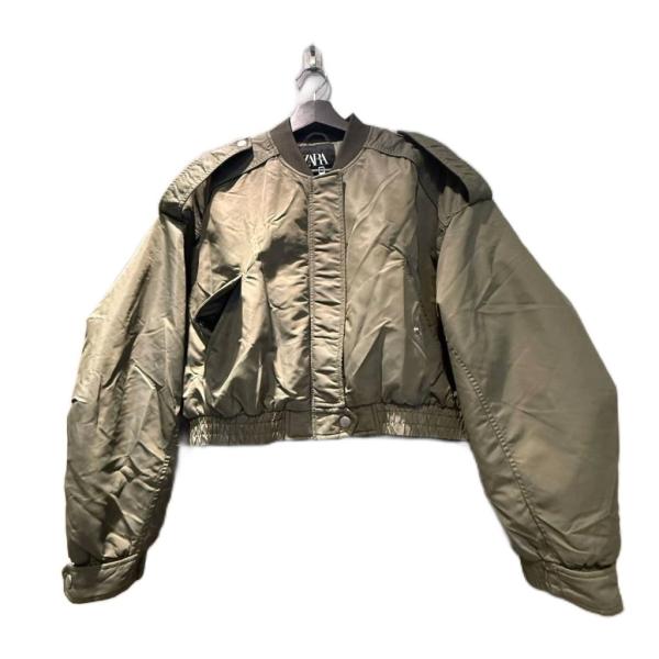 ZARAボンバージャケット カーキ 春アウター 新品タグ付き ザラ ZARA ボンバージャケット 上着・アウター・ジャンパー Mサイズ 緑