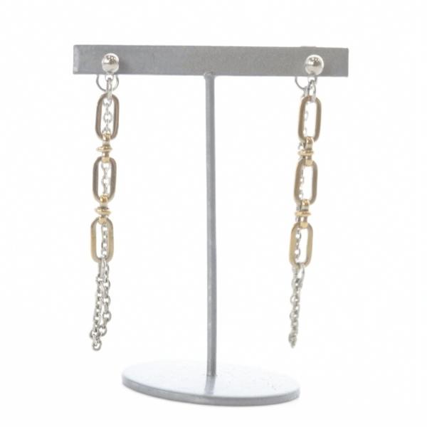 JUSTINE CLENQUETシルバーチェーンピアス ジュスティーヌクランケ Justine Clenquet チェーン ピアス シルバー色