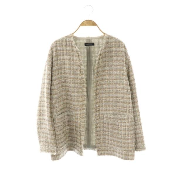 トゥモローランド マカフィー ツイードジャケット 定価41,800円 美品 マカフィー MACPHEE トゥモローランド ラメツイードジャケット 36