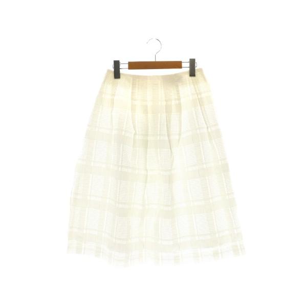 エムズグレイシー M'S GRACY チェックタックスカート フレア 38