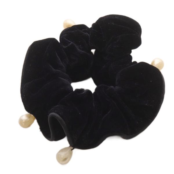 アレクサンドルドゥパリ Alexandre De Paris ベロアパール シュシュ 黒