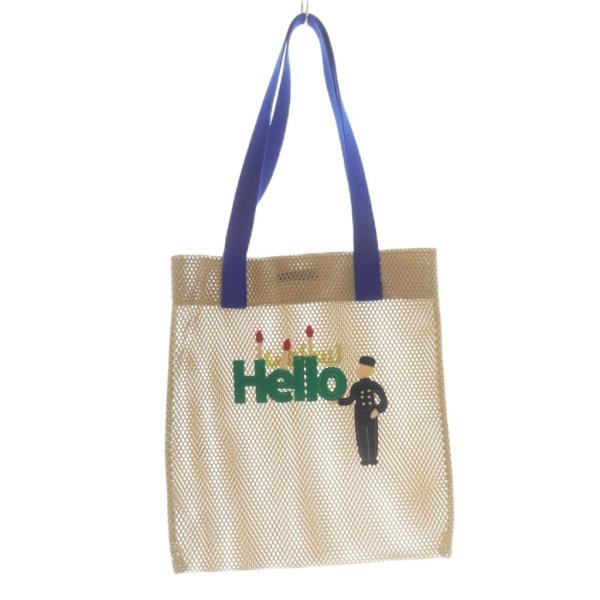 ラドロー LUDLOW Hello メッシュトートバッグ ハンドバッグ 茶色