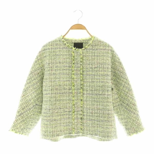 エブール ebure 25SS ポリエステルコットンツィード ジャケット ノー