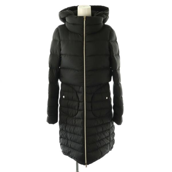 ヘルノ HERNO フード付き 切り替え 重ね ロング ダウン コート