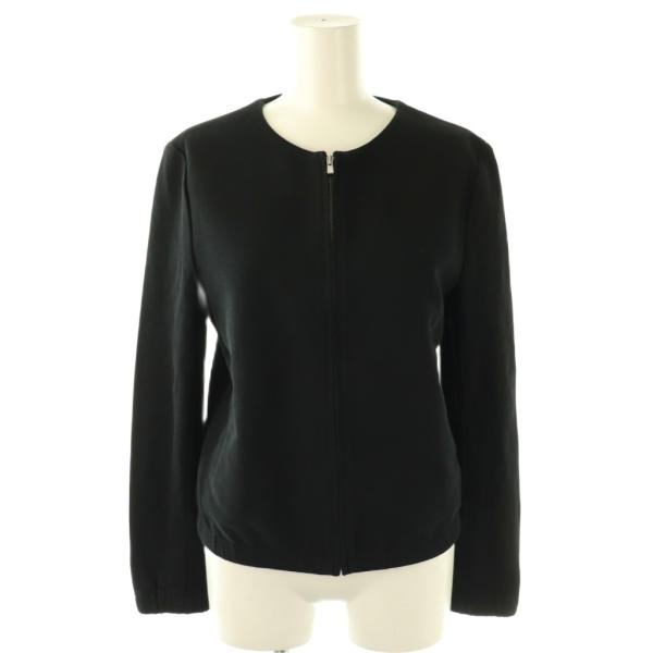 theory（セオリー） コットン ジップアップ ノーカラージャケット