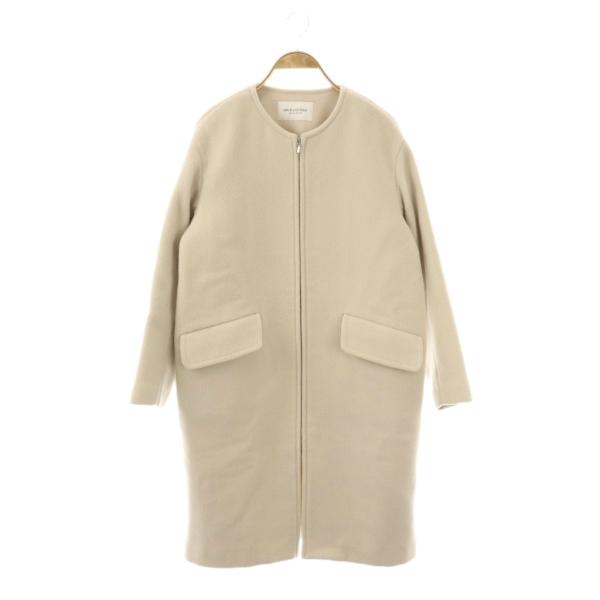 スピック&スパン Spick&Span ビーバーフロントZIPコート ノーカラー 36